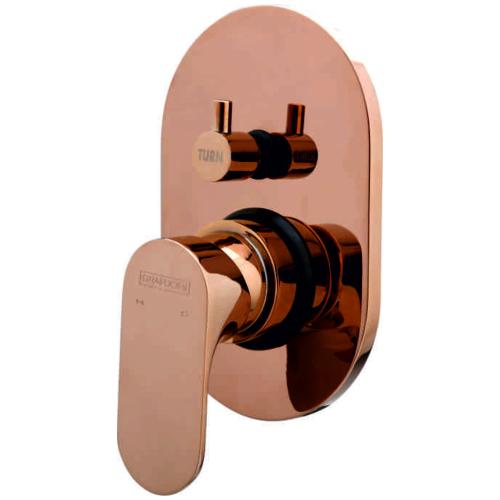 Single Lever Concealed Mixer & Diverter High Flow exposed parts kit consisting of operating lever & wall flange(suitable for item no. DCB 4545 & DCB 2245) Rose Gold